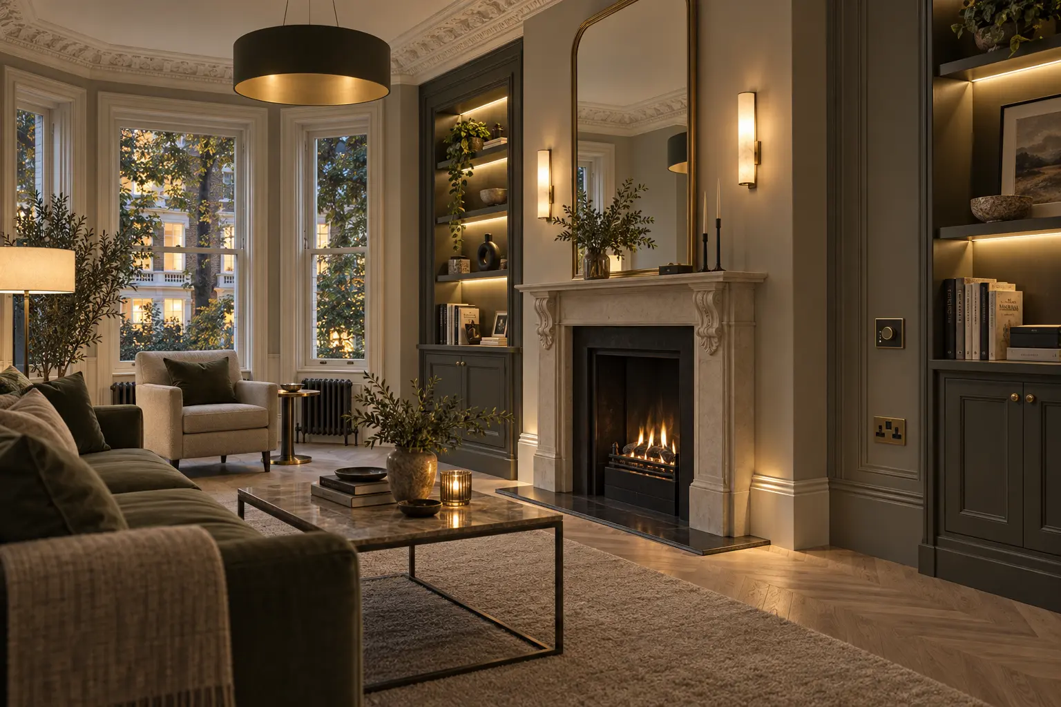 Architectural lighting and integrated controls in a London home