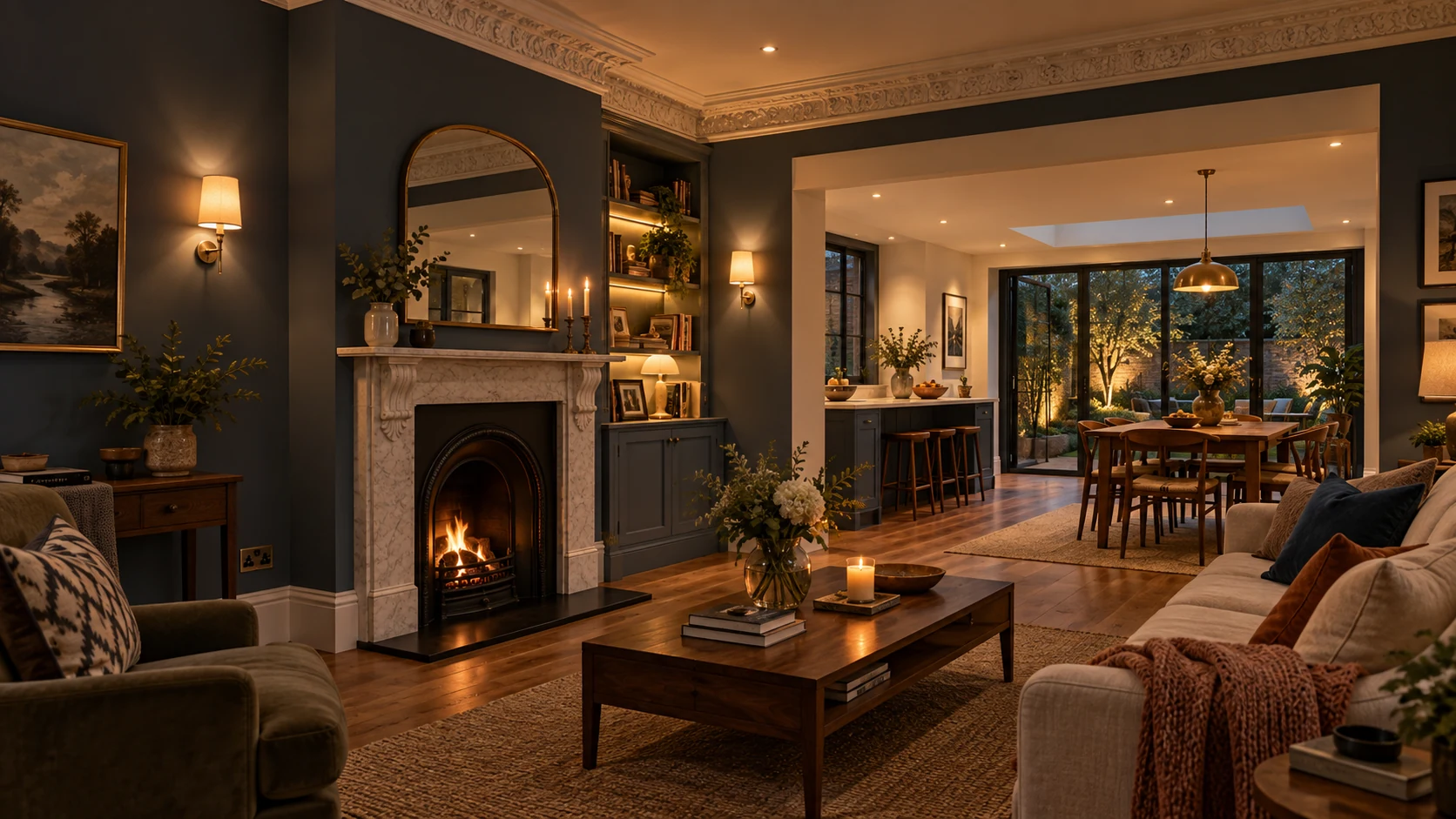 Completed architectural lighting in a Chiswick W4 family home