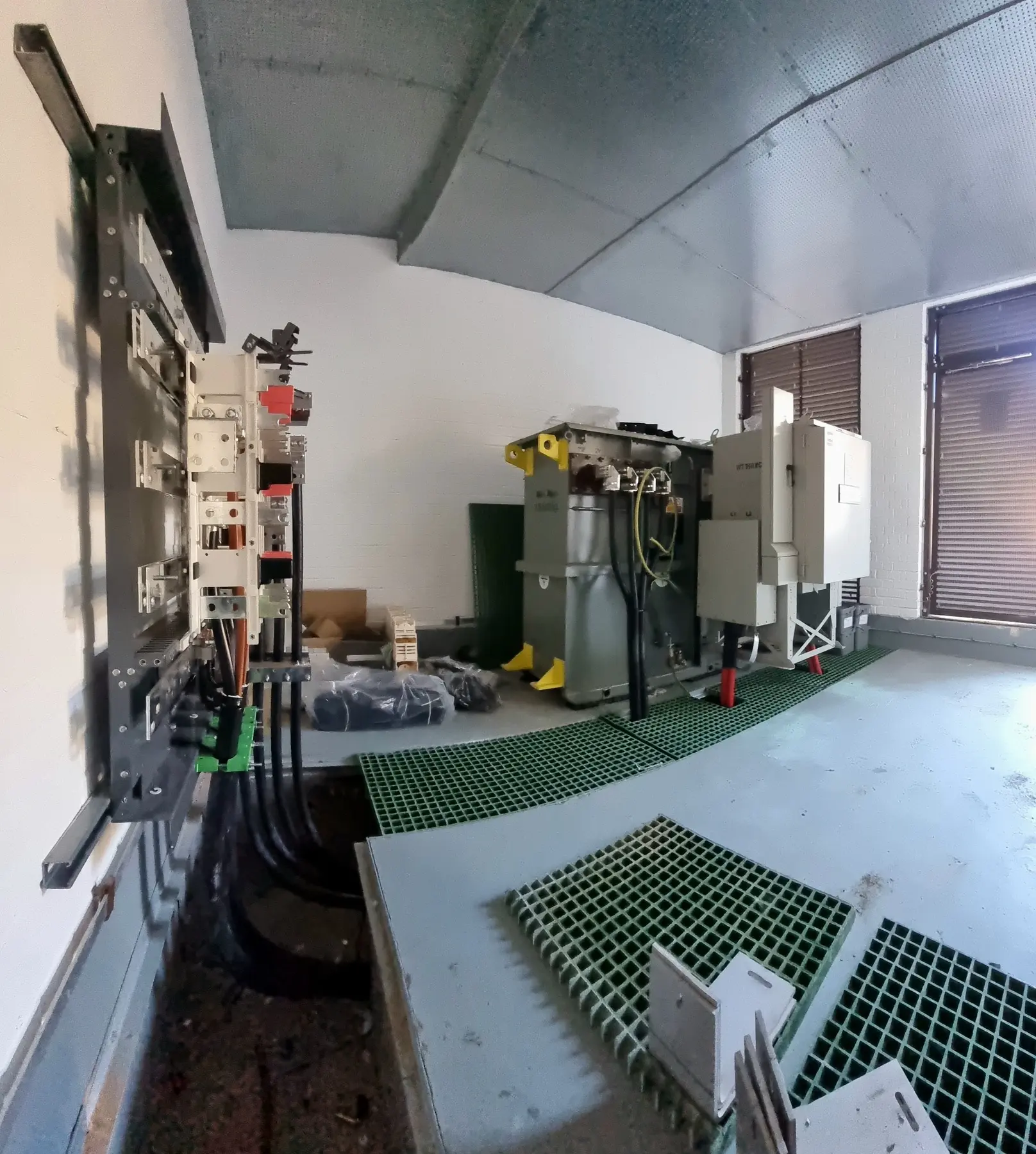 Completed electrical substation environment at handover stage in Streatham, London.